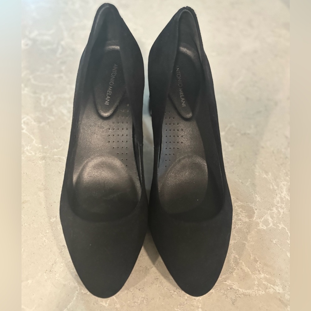 Antonio Melani 2 1/2 inch black suede heels. - Picture 2 of 10